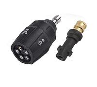 Ujjdwiurgh Adaptateur de buse de turbine rotative haute pression 5 en 1 pour buse de nettoyeur haute pression K2-K7 à connexion rapide