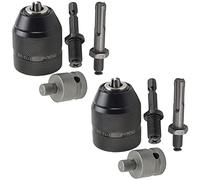 Ujjdwiurgh Adaptateur de mandrin professionnel sans clé 0,8 à 10 mm Filetage 3/8"-24 Adaptateur à changement rapide 6,35 mm Hex 1/2"