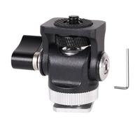 Ujjdwiurgh Adaptateur de montage pivotant à 360° avec vis de 6,35 mm - Mini trépied à tête sphérique pour caméra de montage vidéo