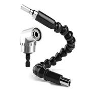 Ujjdwiurgh Adaptateur de Perceuse à Angle Droit de 105 Degrés, Extension D'Arbre Flexible, Extension de 105 Degrés de 1/4 Pouce, Foret Hexagonal, Installation Facile