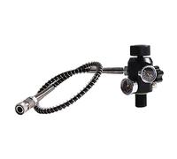 Ujjdwiurgh Adaptateur de Recharge de Station de Remplissage d'air de Soupape de Charge de RéServoir d'air PCP avec Jauge 400Bar 6000Psi et Tuyau Renforcé M18X1.5