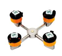 Ujjdwiurgh Adaptateur de Réchaud de Camping en Plein Air 1 à 4 Sorties, Outil de Réservoir de Gaz, 4 Têtes de Conversion, Connecteur de Convertisseur de Four de Camping, Installation Facile