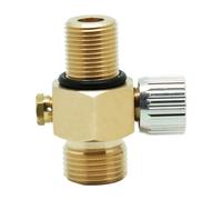 Ujjdwiurgh Adaptateur de Remplissage de Gaz pour Réservoir D'Air de Valve de Réservoir de CO2 avec Filetage Marche/Arrêt M18x1,5, Filetage de Sortie W21.8-14, Combinaison pour Aquarium