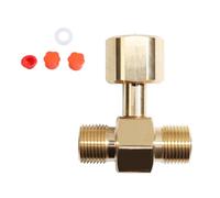 Ujjdwiurgh Adaptateur de Réservoir de CO2 Cylindre de Soude Adaptateur W21.8-14 en Laiton Convertisseur Adaptateur en T Adaptateur en T 1 à 2 W21.8-14