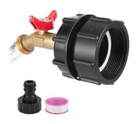 Ujjdwiurgh Adaptateur de réservoir IBC, adaptateur à filetage fin de 5,9 cm pour réservoir fourre-tout IBC de 900 à 1000 litres, raccord fourre-tout avec robinet de tuyau en laiton