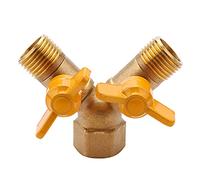 Ujjdwiurgh Adaptateur de robinet 2 voies 1/2" pour robinet d'arrosage extérieur et séparateur de tuyau