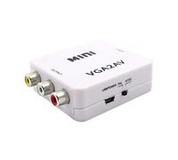 Ujjdwiurgh Adaptateur de Scaler Mini Convertisseur VGA vers AV Prise en Charge du Convertisseur 1080P VGA2AV PC vers TV Ordinateur HD vers TV
