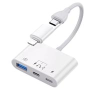 Ujjdwiurgh Adaptateur de Type C Convertisseur OTG Lecteur de Carte Multifonction Double Tête pour Téléphone Portable, Ordinateur, Écouteurs