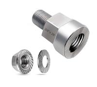 Ujjdwiurgh Adaptateur D'Essieu à Vélo Universel Adaptateur en Acier Inoxydable Coupleur Lourde avec Antiblocage pour Cargaison, Animal de Compagnie et Remorque pour 3/8 "-26 Essieux Solides