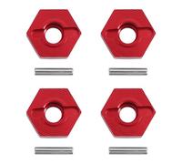 Ujjdwiurgh Adaptateur hexagonal de moyeu de roue combineur de 12 mm pour MN86K MN86KS MN86 MN86S MN G500 1/12 RC Accessoires de pièces de mise à niveau de voiture, rouge