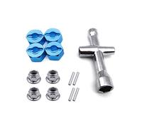 Ujjdwiurgh Adaptateur Hexagonal de Roue en MéTal 12Mm éPaisseur 7Mm éCrou de Blocage à Bride Clé Cruciforme pour 1/10 Stampede Slash RC Voiture, 2