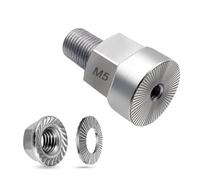 Ujjdwiurgh Adaptateur universel pour essieu de remorque de vélo en acier inoxydable très résistant avec design antiblocage pour cargaison, animaux et remorques pour essieux solides M5