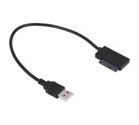 Ujjdwiurgh Adaptateur USB PC 6P + 7P CD DVD Rom vers USB 2.0 Convertisseur Slimline 13 Broches Câble de Lecteur pour PC Portable Ordinateur Portable