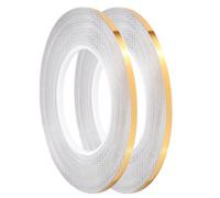 Ujjdwiurgh Adhésif à Rayures pour Décoration Murale, 2 Rouleaux, 1/5 Po X 55 M Chacun (Or)