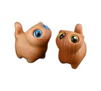 Ujjdwiurgh Adorable figurine de chat en bois fabriquée à la main - Décoration pour la maison - Idée cadeau - Figurine de chat - Accessoires pour chat B