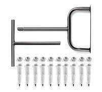 Ujjdwiurgh Aérateur de Pelouse Spike Outil de Jardinage Manuel Noir Dégarnissage Du Sol Aérer la Pelouse