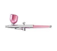 Ujjdwiurgh Aérographe Portable à Action, Buses de 0,3 Mm, Stylo Aérographe pour Modèle de Gâteau, Peinture de Voiture, Beauté, Jet D'Encre, Installation Facile, Facile à Utiliser - Rose