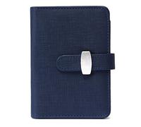 Ujjdwiurgh Agenda personnel au design moderne A7 avec couverture en cuir synthétique Bleu