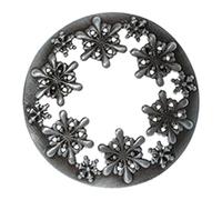 Ujjdwiurgh Aide Les Bougies en Pot à Fondre Uniformément, Flocon de Neige, Aromathérapie, Bougies Intelligentes, Cadeaux pour Femmes, Argent 7,8 cm