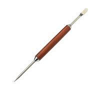 Ujjdwiurgh Aiguille à café avec manche en bois et acier inoxydable