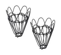Ujjdwiurgh Ajustable Abat-Jour Cage MéTallique, Paquet de 2 Cage à Oiseaux en MéTal Ampoule Garde île Pendentif Luminaire Support de Lampe Goutte