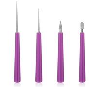 Ujjdwiurgh Alésoir à Perles à Pointe de Diamant pour la Fabrication de, Outil D'Agrandissement de Trou de Perles pour Perles de Verre et de Bois, 4 Pièces