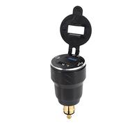 Ujjdwiurgh Alliage D'aluminium Charge 3.0 Double Chargeur USB De Moto pour Chargeur Moto pour Briquet De VoltmÈTre Qc3.0 Din Prise À USB Adaptateur