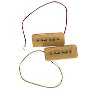 Ujjdwiurgh Alnico V Alnico 5 Barre de Savon à Bobine Simple P90 Mini Pont de Cou 50 / 52Mm MéTal Tressé Adapté Guitare ÉLectrique