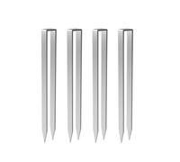 Ujjdwiurgh Ancrages de Sol pour Arcs de Rosace, Lot de 4 pour Fixations D'Arcs de Rosace, Ancrages de Sol en Acier Allié en Forme de U, Argent