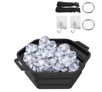 Ujjdwiurgh Andahealth Seau de bain à glace portable pliable en silicone pour douche glacée rapide