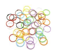 Ujjdwiurgh Anneaux de classeur colorés en métal pour cartes d'index, carnet, porte-clés pour utilisation au bureau