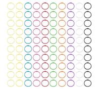 Ujjdwiurgh Anneaux de classeur colorés pour cartes d'index, carnet, porte-clés, anneaux de classeur pour bureau, école, maison, anneaux de classeur à feuilles mobiles