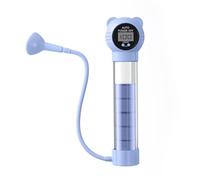 Ujjdwiurgh Appareil D'Entraînement de la Capacité Pulmonaire avec Compteur, Entraîneur de Muscles Abdominaux, Haltère de Respiration Profonde, Bleu.