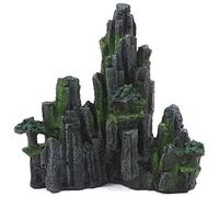Ujjdwiurgh Aquarium Ornement RéSine Rocaille Artificielle Colline RéSine Montagne Vue DéCoration Ornement Poisson RéServoir-B