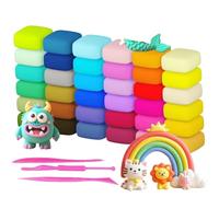 Ujjdwiurgh Argile de Modélisation de Magie Ultra en 36 Couleurs, Argile Bricolage Sèche à L'Air avec des Outils pour les Enfants, les Enfants, L'Artisanat, L'Art