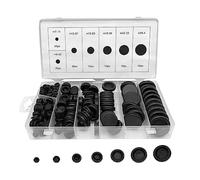 Ujjdwiurgh Assortiment de 170 pièces de 7 tailles d'œillets en caoutchouc, ensemble de bouchons de trou de pare-feu, ensemble de bouchons de trou solides, ensemble de bouchons de trou solides