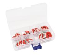 Ujjdwiurgh Assortiment de 60 Joints de Climatisation, Joints de Compresseur de Climatisation Automobile, Kit de Rondelles D'Étanchéité de Port de Compresseur de Climatisation Automobile