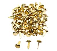 Ujjdwiurgh Attaches en Papier en Laiton de 1/2 Po, Mini Attaches en Papier pour Projets D'Artisanat, Fournitures de Bricolage DéCoratives, 8 X 14 Mm (Or)