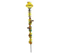 Ujjdwiurgh Attrape-lumière d'abeille pour jardin, piquets décoratifs en forme de bâton de fée, décoration de perles avec pendentif, fournitures de jardin A