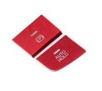 Ujjdwiurgh Autocollant de cadre de bouton de frein à main en aluminium pour 3 Axela -30 MX-30 2020, rouge