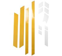 Ujjdwiurgh Autocollants RéFléChissants en PVC ImperméAbles pour Autocollants Pliables Max G30 Kickscooter (Blanc Blanc Jaune)