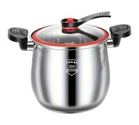 Ujjdwiurgh Autocuiseur en Acier Inoxydable de Qualité Alimentaire, Casserole de Cuisson avec Couvercle, Antiadhésif, Compatible Induction, Lave-Vaisselle, pour Maison et Restaurant.