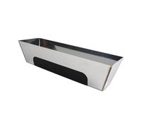 Ujjdwiurgh Avec tampon, bac à boue en acier inoxydable, imperméable, lisse, très résistant, antidérapant, pour cloison sèche, bac à boue, pour plâtre, 25,4 cm