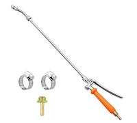 Ujjdwiurgh Baguette de pulvérisation en acier inoxydable, baguette de pulvérisation en laiton de 6,35 mm et 9,5 mm, baguette de pulvérisation de 73,7 cm + vanne d'arrêt