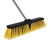 Ujjdwiurgh Balai poussoir pour brosse à récurer le sol extérieur avec manche long réglable de 155,5 cm pour balayer la brosse à récurer