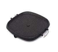 Ujjdwiurgh Barbecue Coréen Poêle de Style Coréen Plaque de Barbecue Carrée avec Pierre Cuisinière à Gaz Portable Barbecue Grill Maison Cuisine en Plein Air