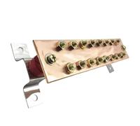 Ujjdwiurgh Barre Omnibus de Mise à la Terre en Cuivre Étamé 5x50x300mm Barre de Liaison Équipotentielle de Batterie Bus de Terre