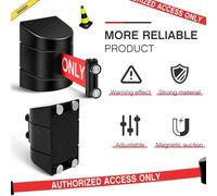 Ujjdwiurgh Barri¨¨re de Ceinture R¨¦tractable ¨¤ Mural Magn¨¦tique de 16,4 Pieds, Acc¨¨s Autoris¨¦ Uniquement, Ceinture avec Bo?tier ABS, Barri¨¨res de S¨¦curit¨¦ en Corde, 2 Pi¨¨ces