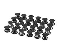 Ujjdwiurgh Base de Bouton de Tiroir en RéSine éPoxy Cristal Bricolage 24PCS, Accessoires de PoignéE de Tiroir, Base en Alliage de PoignéE en RéSine Bricolage en Vrac (Noir)