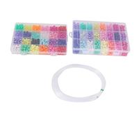 Ujjdwiurgh Beads, 1,900 Pcs 9Mm Beads Set In 24 Colors avec Elastic String pour Bracelet Jewelry Making